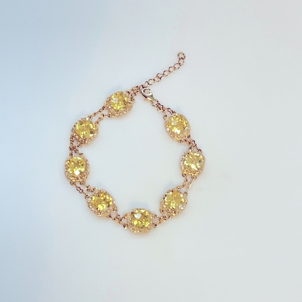 Vermeil & Vivid Yellow CZ Bracelet